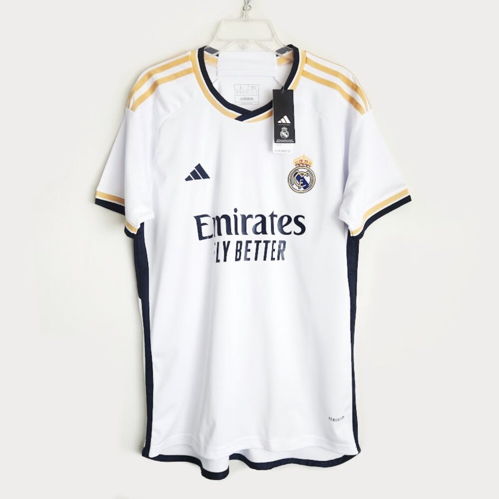 adidas Men's Soccer Real Madrid 23/24 Authentic Home Jersey - Picture 2 of 6